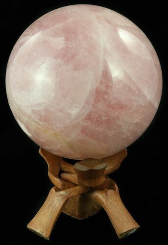 Polished Rose Quartz Sphere - Madagascar #52441